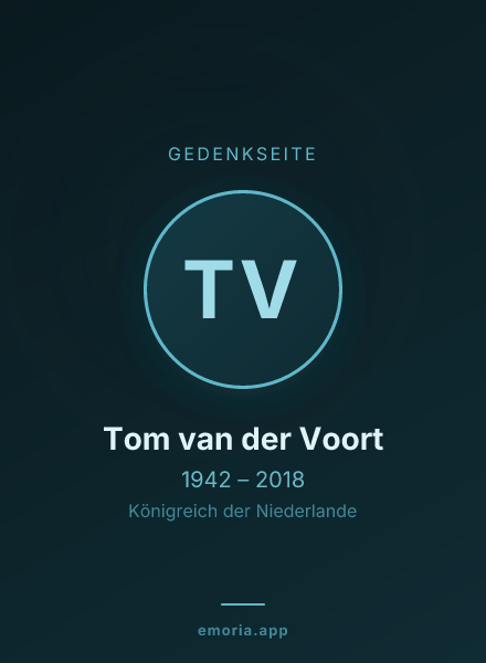 Gedenkportrait von Tom van der Voort