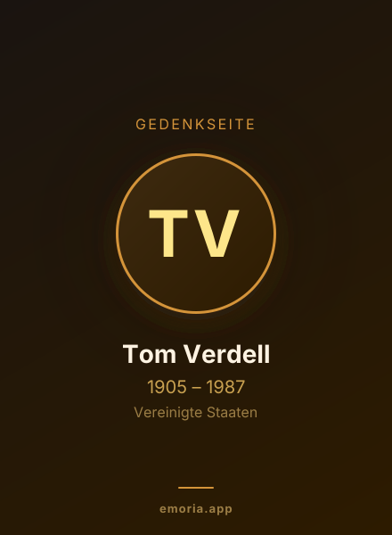 Gedenkportrait von Tom Verdell