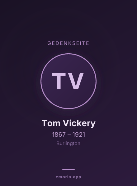 Gedenkportrait von Tom Vickery