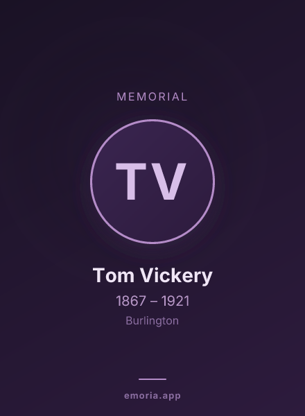 Memorial portrait of Tom Vickery