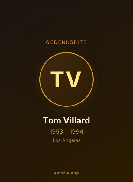 Gedenkportrait von Tom Villard