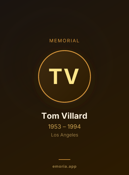 Memorial portrait of Tom Villard
