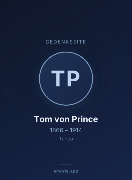 Gedenkportrait von Tom von Prince