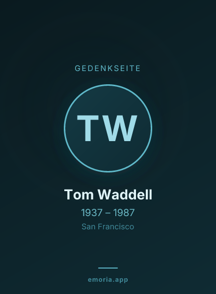 Gedenkportrait von Tom Waddell