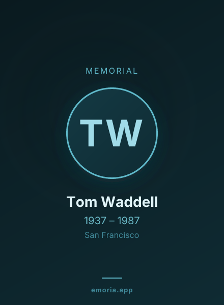 Memorial portrait of Tom Waddell