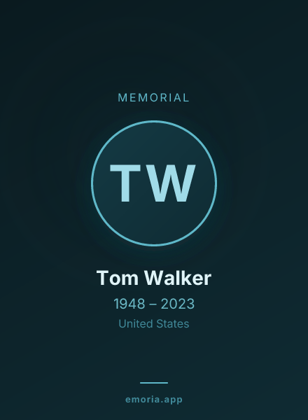 Memorial portrait of Tom Walker