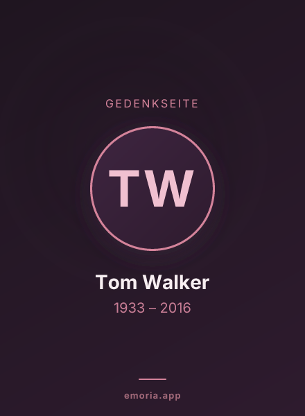 Gedenkportrait von Tom Walker