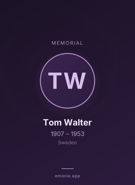 Memorial portrait of Tom Walter
