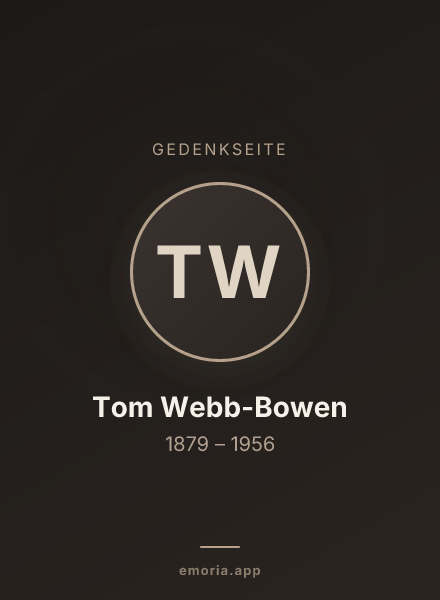 Gedenkportrait von Tom Webb-Bowen