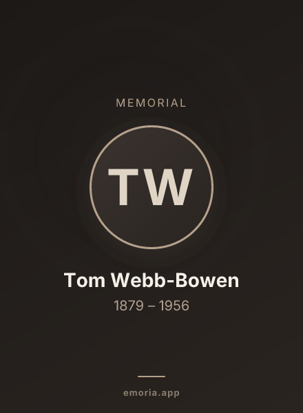 Memorial portrait of Tom Webb-Bowen