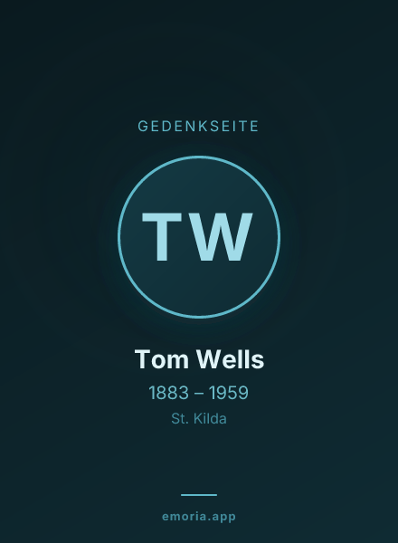 Gedenkportrait von Tom Wells
