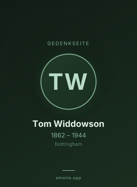 Gedenkportrait von Tom Widdowson