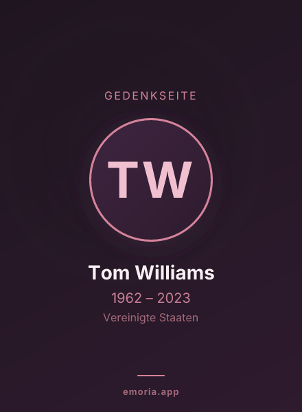 Gedenkportrait von Tom Williams