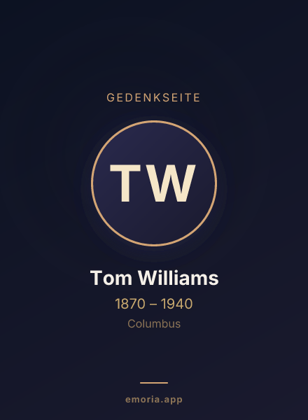Gedenkportrait von Tom Williams
