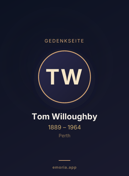 Gedenkportrait von Tom Willoughby