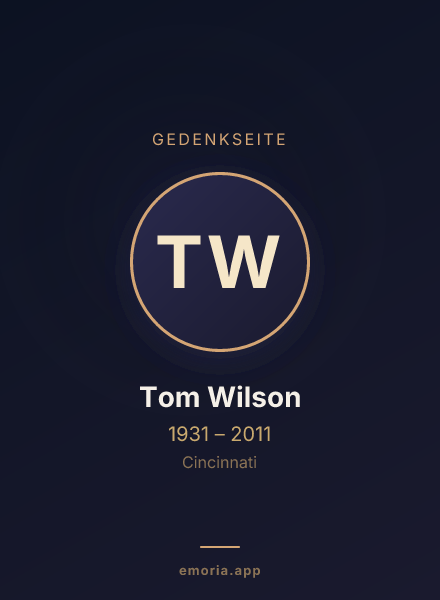 Gedenkportrait von Tom Wilson