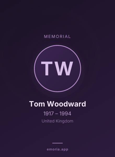 Memorial portrait of Tom Woodward