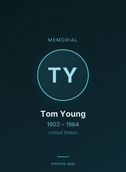 Memorial portrait of Tom Young