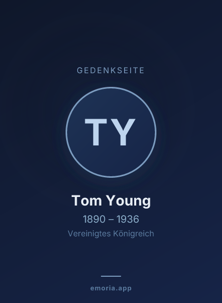 Gedenkportrait von Tom Young