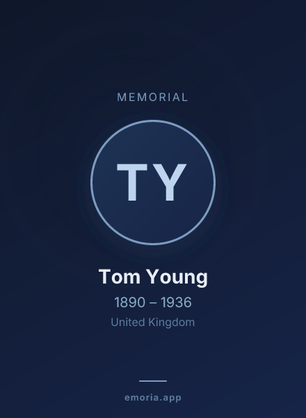 Memorial portrait of Tom Young