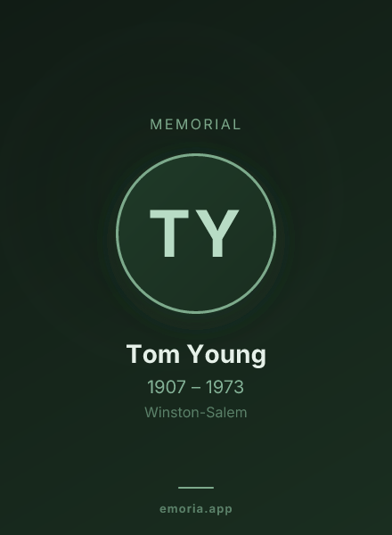 Memorial portrait of Tom Young