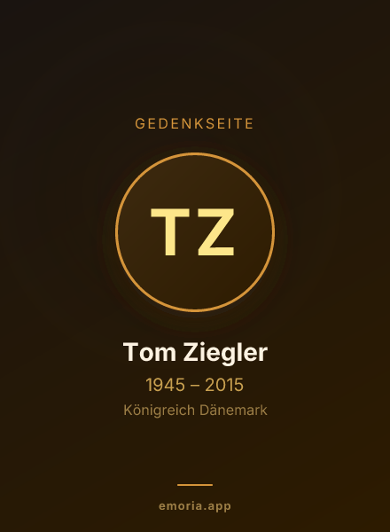 Gedenkportrait von Tom Ziegler