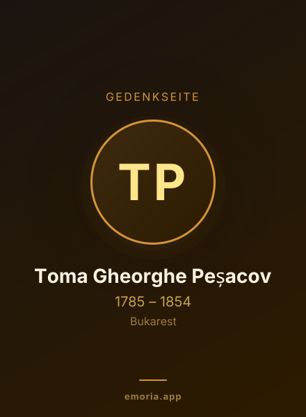 Gedenkportrait von Toma Gheorghe Peșacov