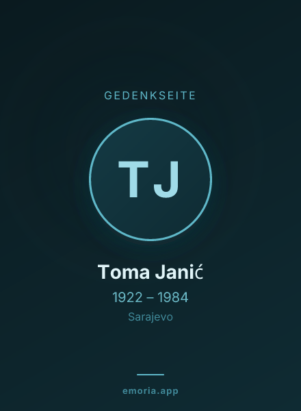 Gedenkportrait von Toma Janić