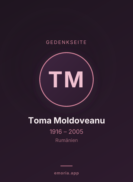 Gedenkportrait von Toma Moldoveanu