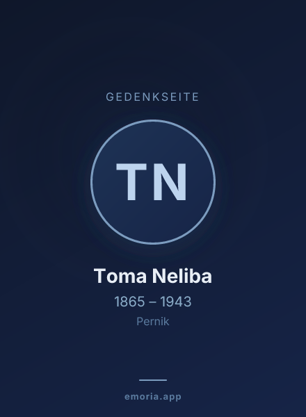 Gedenkportrait von Toma Neliba