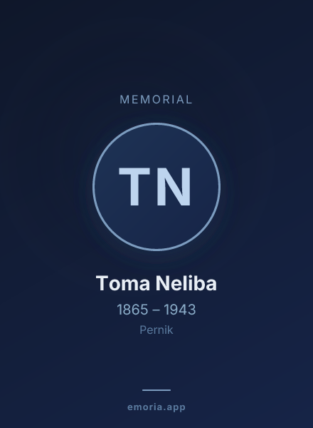Memorial portrait of Toma Neliba