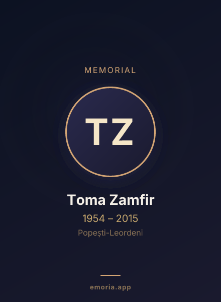 Memorial portrait of Toma Zamfir