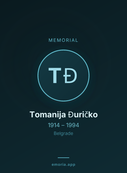Memorial portrait of Tomanija Đuričko