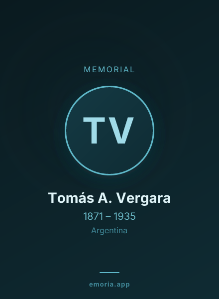 Memorial portrait of Tomás A. Vergara