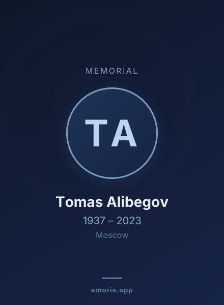 Memorial portrait of Tomas Alibegov
