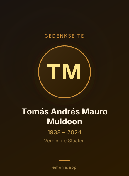 Gedenkportrait von Tomás Andrés Mauro Muldoon