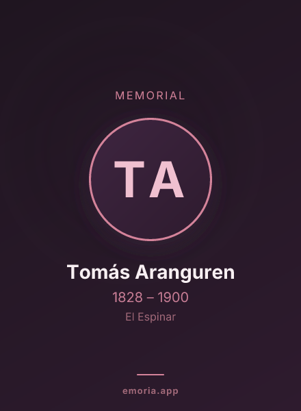 Memorial portrait of Tomás Aranguren