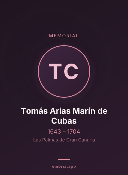 Memorial portrait of Tomás Arias Marín de Cubas