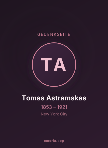 Gedenkportrait von Tomas Astramskas