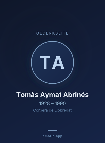 Gedenkportrait von Tomàs Aymat Abrinés