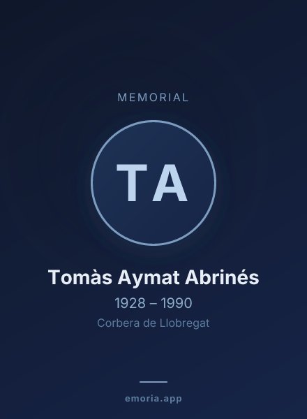 Memorial portrait of Tomàs Aymat Abrinés