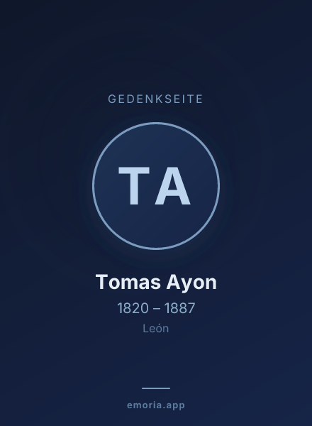Gedenkportrait von Tomas Ayon