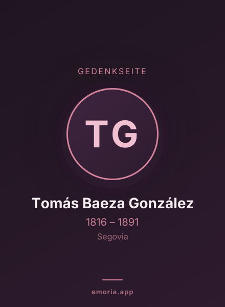 Gedenkportrait von Tomás Baeza González