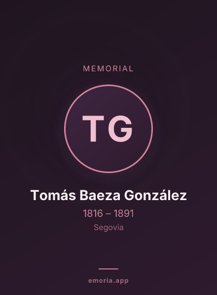 Memorial portrait of Tomás Baeza González