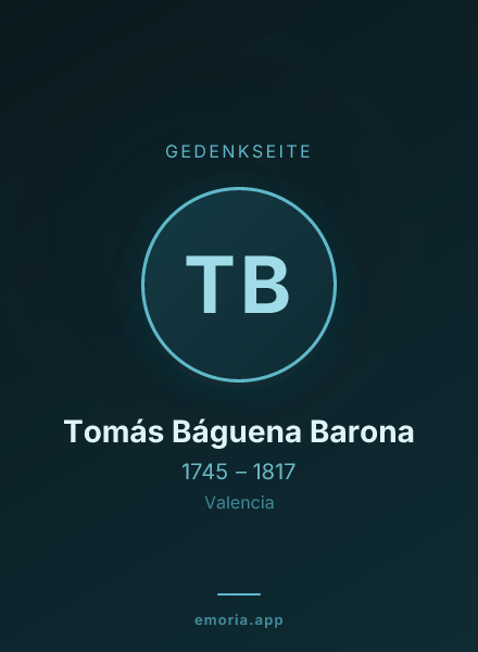 Gedenkportrait von Tomás Báguena Barona
