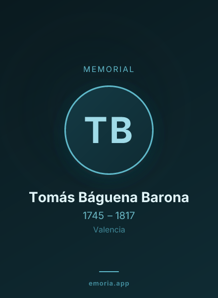 Memorial portrait of Tomás Báguena Barona