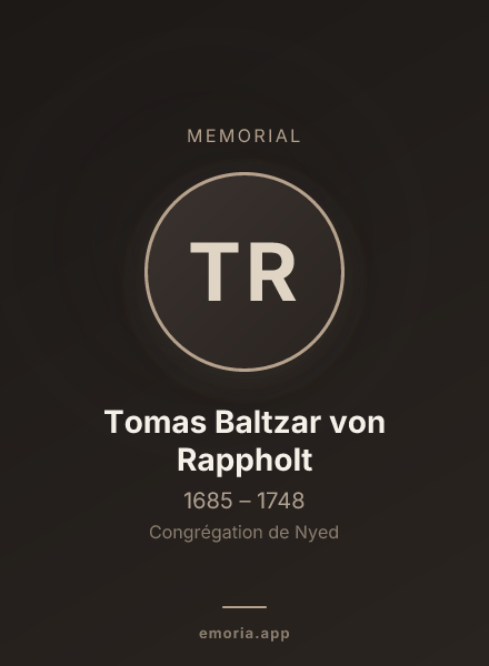 Memorial portrait of Tomas Baltzar von Rappholt