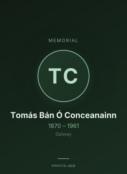 Memorial portrait of Tomás Bán Ó Conceanainn