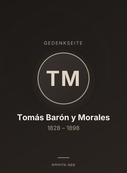 Gedenkportrait von Tomás Barón y Morales