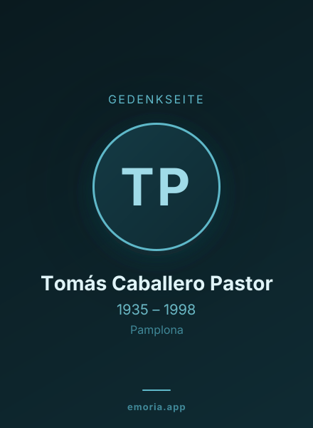 Gedenkportrait von Tomás Caballero Pastor